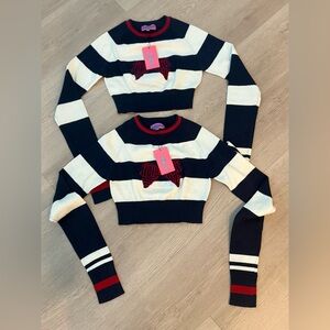 Edikted brand new with tags Striped Navy and Cream Sweater